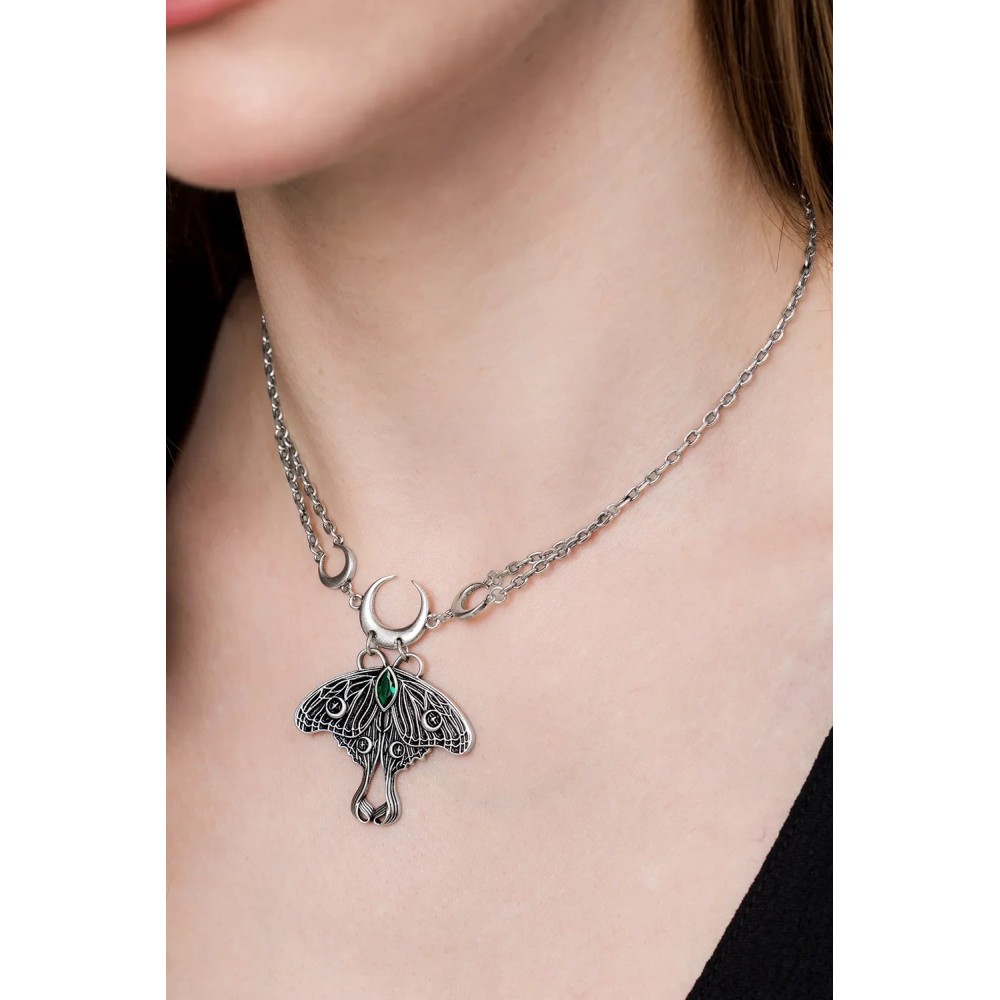 Restyle - Luna Moth Choker - Silver coloured